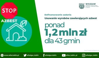 Ponad 1,2 mln zł na usuwanie azbestu w gminach woj. lubelskiego