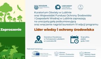 Wyniki 4. edycji Programu „Lider wiedzy i ochrony środowiska”